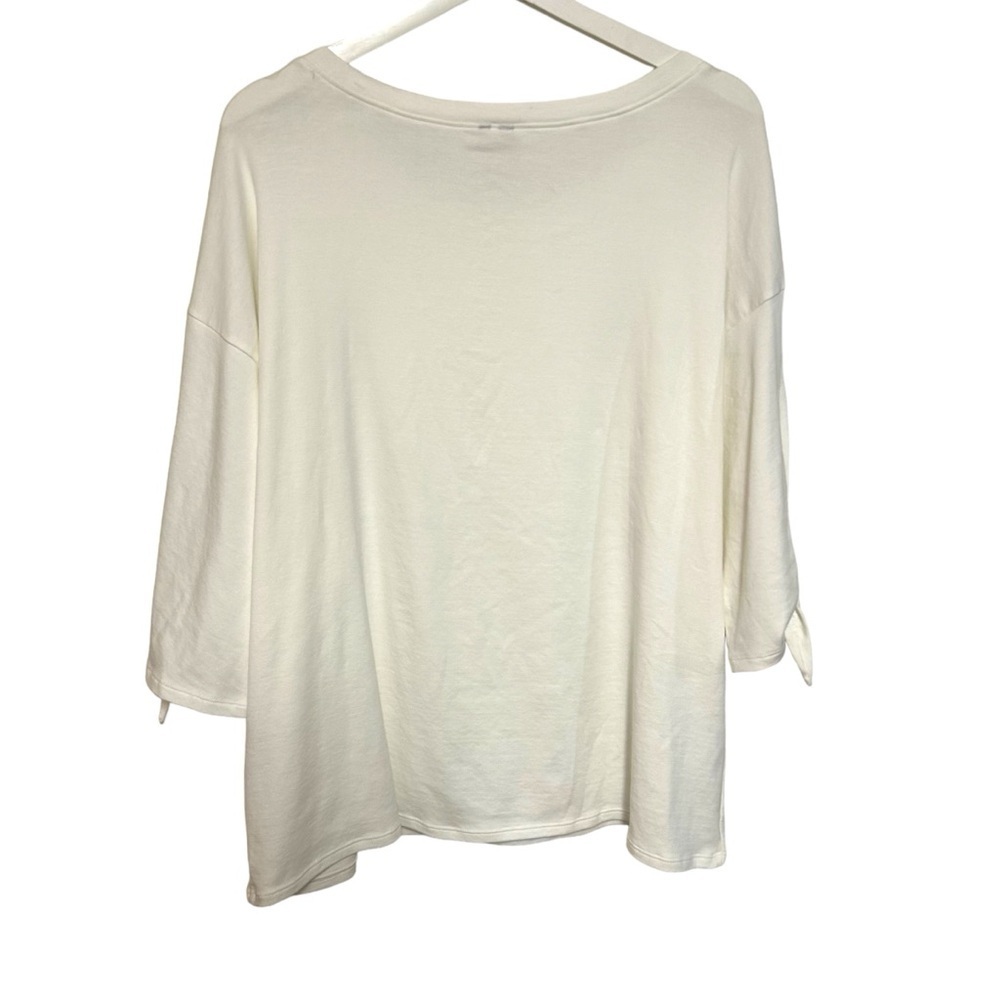Jarbo 0/SM BOATNECK TIE-SLEEVE TOP IN PIMA
COTTON STRETCH jersey knit solid - Picture 4 of 13